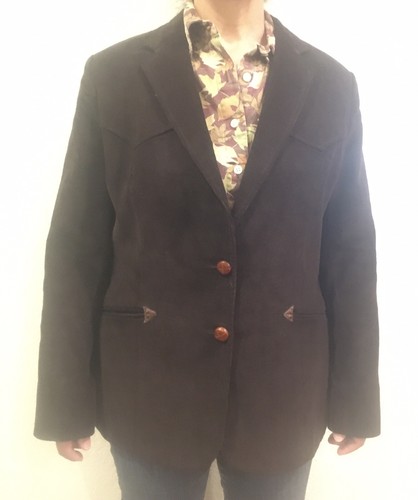 Vintage Ladies Lantana by Niver Brown Western Corduroy Blazer