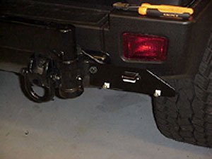 HPC Hummer H2 license plate relocation bracket with LED light (Passenger Side) - Picture 1 of 3