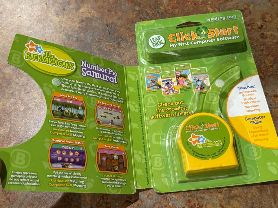 NEW Leap Frog Click Start My 1st Computer: The Backyardigans Number Pie Samurai - Image 2 of 3
