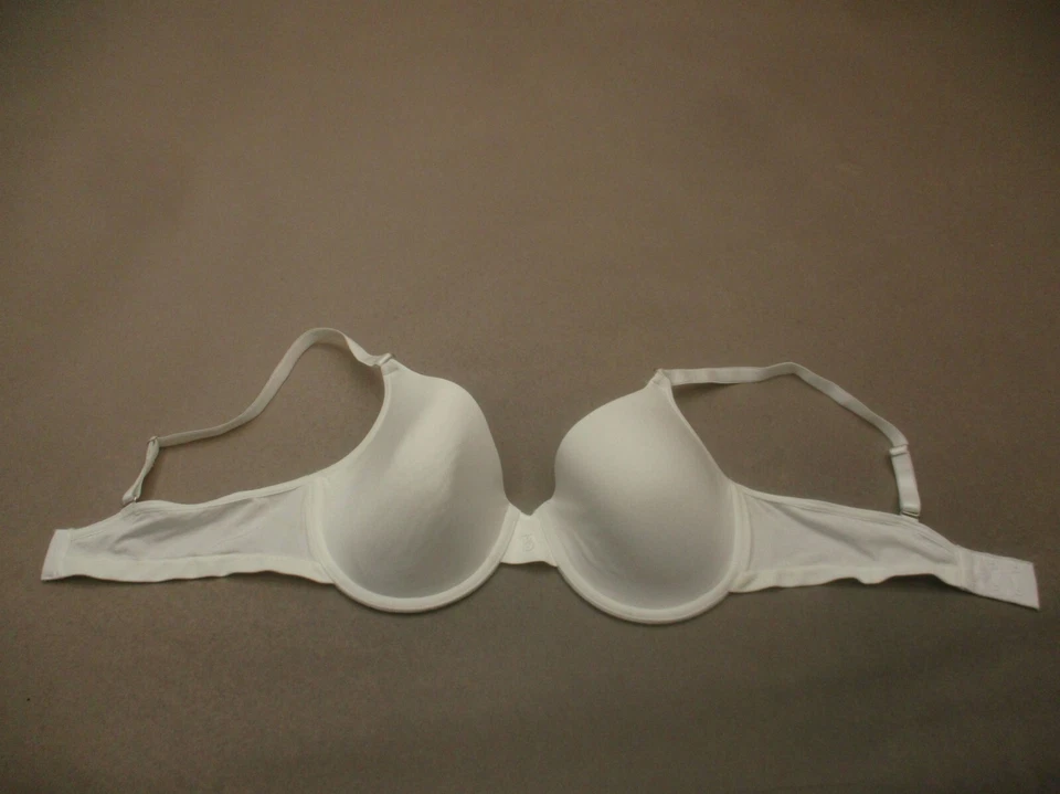 Sujetador Demi 38C Barely There para mujer blanco ligeramente forrado con aros cierre trasero 10D Foto 3 de 4