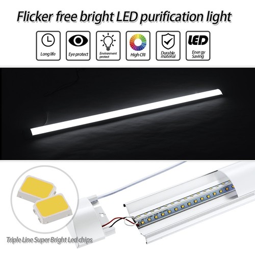 LED Strip Lights 3FT Batten Tube Light Garage Workshop Office Lamp Cool White - Picture 5 of 10
