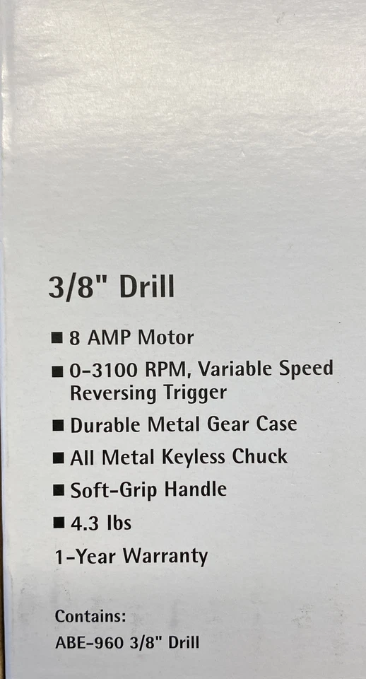 AEG TALADRO 3/8" - ABE-960 - #284 Foto 4 de 4