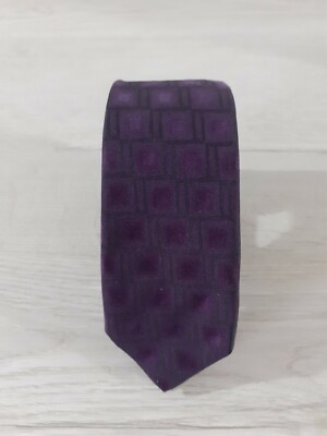  Zara Man Krawatte Tie Polyester Lila Necktie A177. 