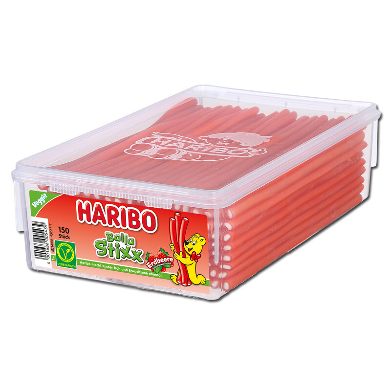 (7,07 /1 кг) Пиво Haribo Balla Stixx Erdbeer, Konfekt-Stangen, 150 шт.