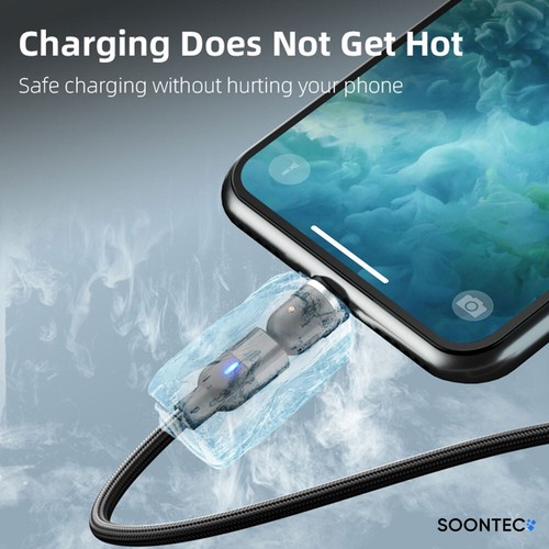2 Meter Datenkabel Magnetladekabel USB USB-C I-Produkte 3,0 A Ladekabel schwarz - Picture 4 of 10
