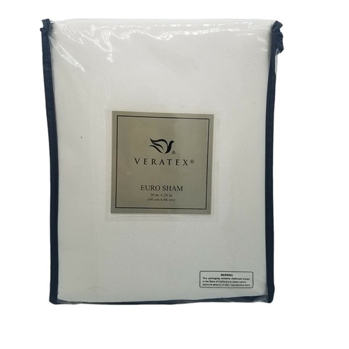 Veratex DEVILLE Reversible Euro Sham European Pillow Case White Black NEW 26" - Picture 4 of 4