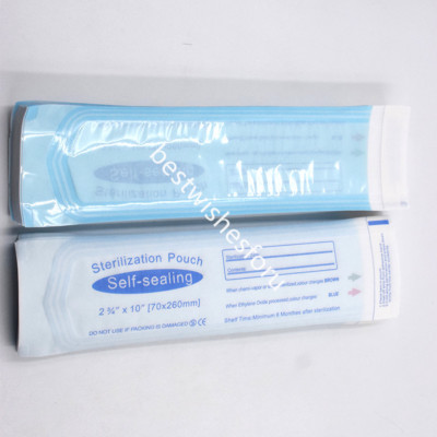 200 Pcs Sterilization Pouches Premium Self-Sealing Pag 2 3/4''x10'' 70x260mm