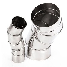 Chimney Flue Liner Adjustable Elbow Pipe Multi Fuel Stoves Stainless Steel 