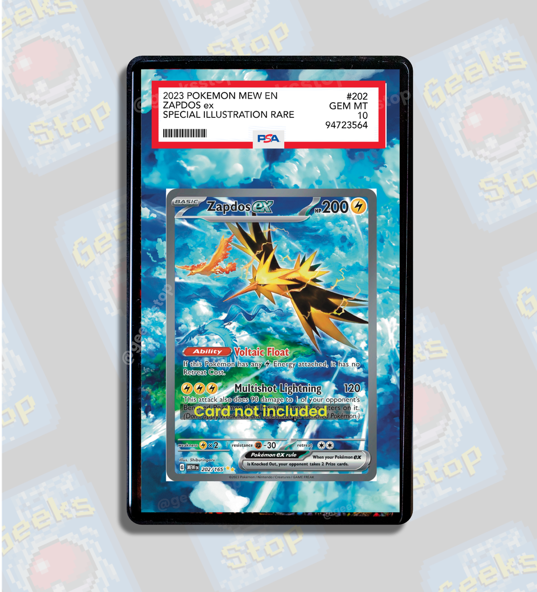Zapdos ex 151 SIR PSA CGC Beckett | Extended Art Display Case for