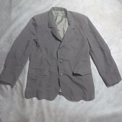 Vintage Pioneer Wear Cord Sport Mantel Blazer Jacke Herren Gr. 42 Grau Cowboy