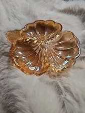 Pink Depression 3 Leaf Clover Dish With Separate Compartments & Built In Handle