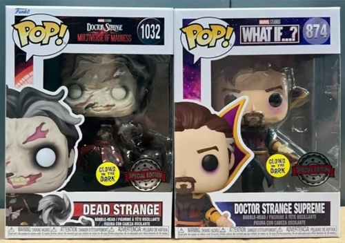 Combo Funko Doctor Strange Supreme 874 y Funko Dead Doctor Strange 1032 GITD