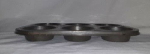 Old EKCO Chicago USA 7 x 10 Muffin Tin 6 Biscuit Cupcakes Baker Pan - Picture 8 of 12