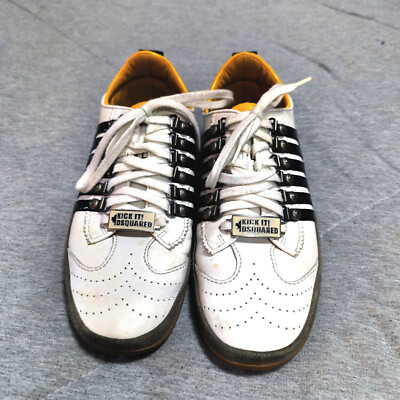 Dsquared2 Kick It 1964 - leather fashion sneakers - Canada maple leaf - men's 8