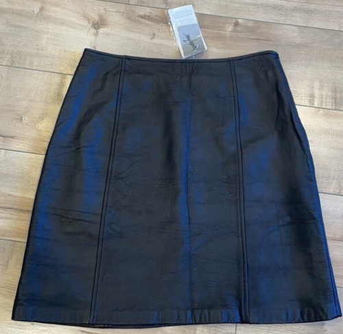 Jacqueline Ferrar Vintage NWT Lambskin Leather Mini Skirt Super Soft sz 10