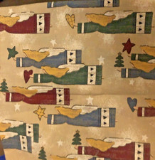 VTG Wooden Angels Primitive Folk Art Textile Arts Film Inc. BTFQ