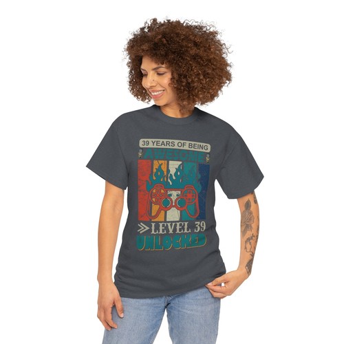 Gaming Video Games Unisex Heavy Cotton Tee T-Shirt 'Years Of Being Awesome' - Picture 60 of 109