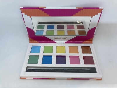 Okalan Youthful 10 Pan Eyeshadow Palette Mattes & Metallics Bright Colors