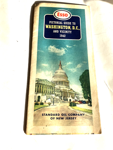 1942 ESSO road map of Washington, DC and the vicinity