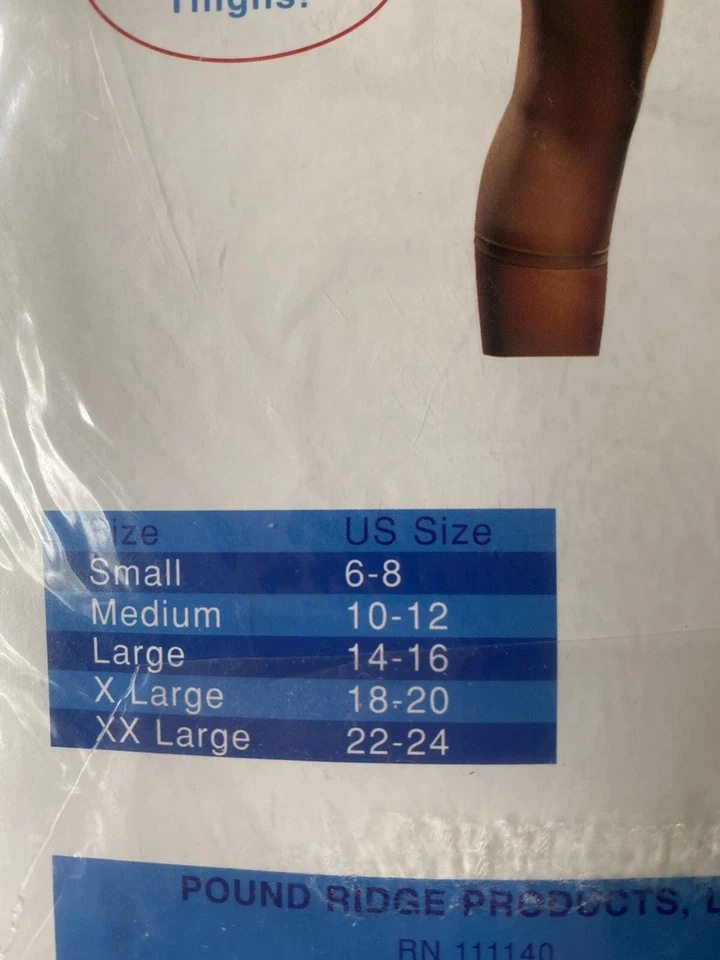 Pound Ridge Products Full Support Slimming Pants Capri Pantyhose Natural L - Image 4 of 4