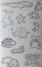  Mrs Grossman Pen & Ink STUFFED ANIMALS Stickers Vintage