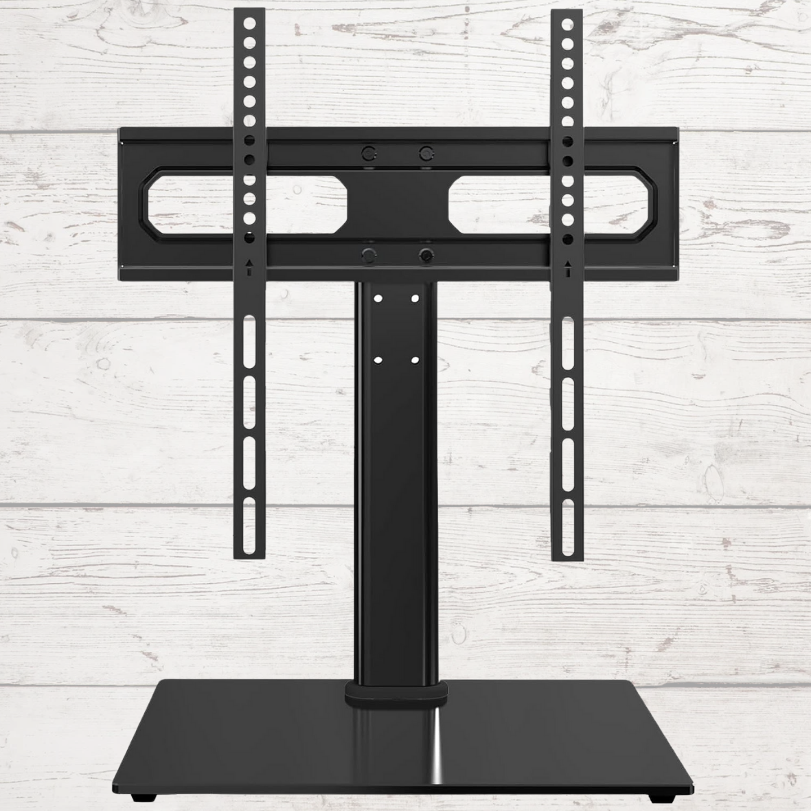 Universal TV Mount Stand 26-55in TV Swivel Height Adjustable Tempered Metal Base-image