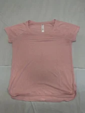 RBX Performance Activewear Round Neck Short Sleeve Pink T Shirt Size Medium