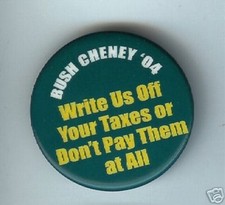 2000 button George W. BUSH & CHENEY  pin Anti INCOME TAX pinback