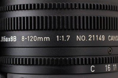Excellent +++++ ] Canon J15a x 8 B4 IRS 8-120mm F/1.7 Zoom Lens