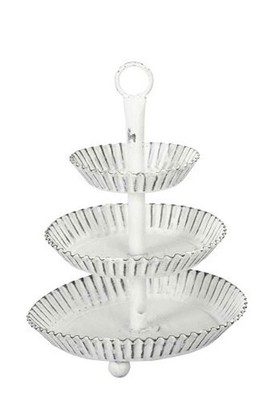 Etagere Romantik Style Shabby chic aus Metall D 17 x H 23 cm