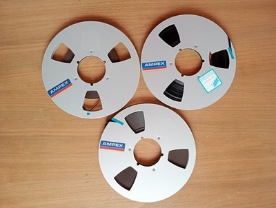 Ampex Aluminum Reel-to-Reel Audio Precision Magnetic Tape Reels 10.5 inch (3)
