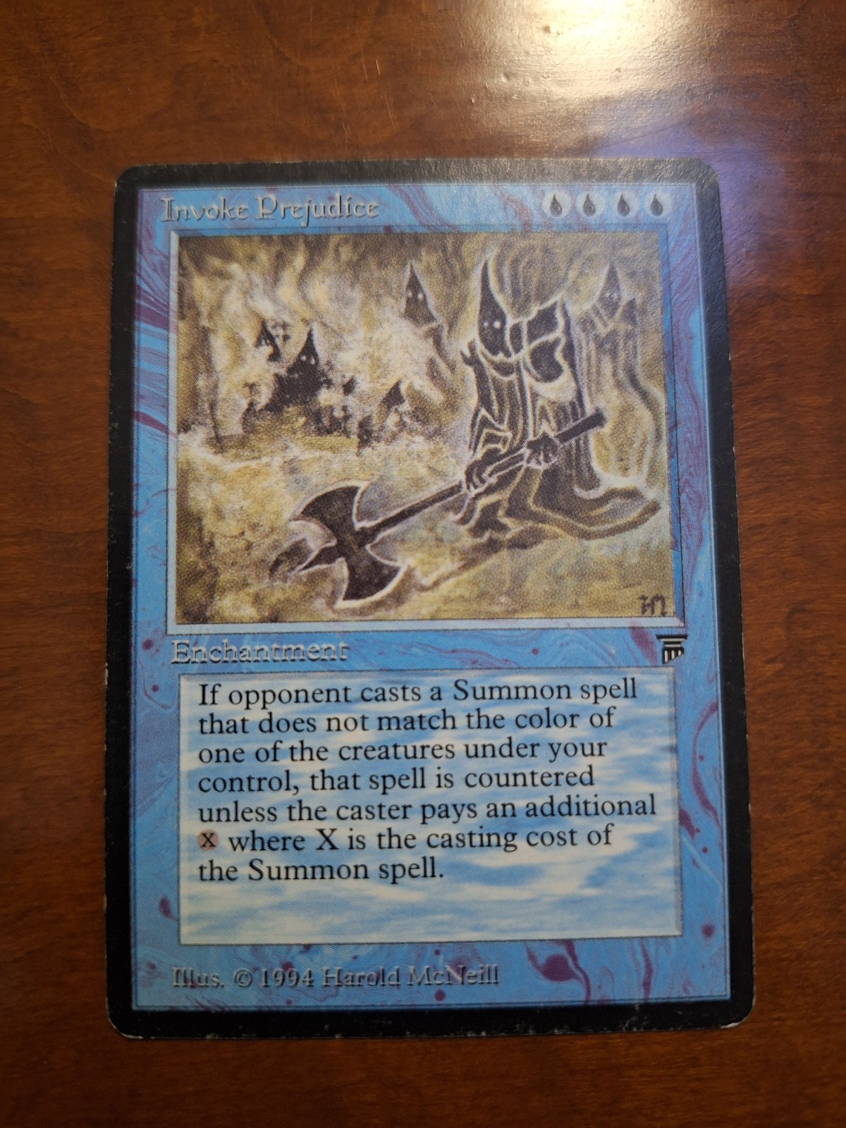 MTG - Magic the Gathering - Invoke "Prejudice" - Legends - Banned Card - Rare