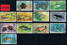 Lot 8354 - Saint Vincent – 1975/78 Marine Life part definitive set imprint 1975