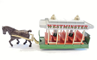 DAYS GONE by Lledo, Pferde-Straßen-Bahn ''Westminster'' mit Haltestellen-Figuren