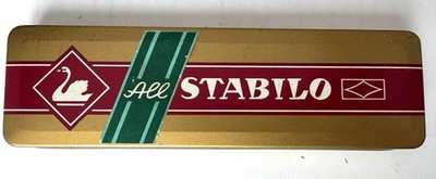 Leeretui Blechdose All Schwan Stabilo Metall-Etui Box Leerbox Leer VTG