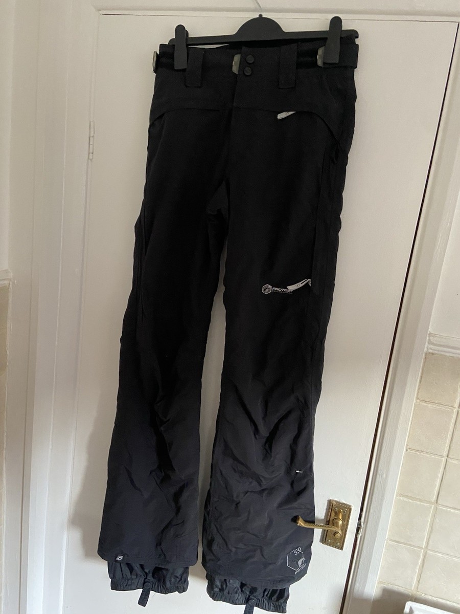 Protest Girl Boardwear Black Ski Trousers Pants Salopettes Size