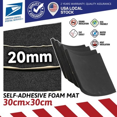 12''x12'' 4/5'' Thickness Adhesive Backed Foam Rubber Sheet Padding Insulation Pad