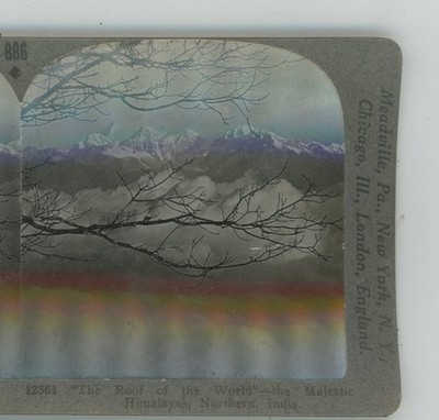 Roof of the World Majestic Himalayas Northern India Keystone Stereoview