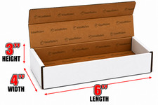 250 - 6x4x3 White Corrugated Shipping Mailer Packing Box Boxes 6 x 4 x 3