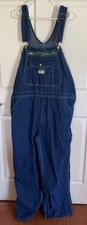 Liberty Men's 40x30 Denim Bib Overalls Stonewashed Carpenter Workwear Blue