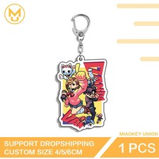 Ayase Momo Waifu Anime Double sided Key Chains Anime Peripheral Accessories