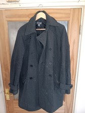 Women's H & M Wool Blend Heavy Duty Winter Coat Size 12