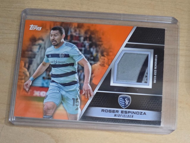 2022 Topps MLS Relic Patch Orange #RE Roger Espinoza Sporting Kansas City /25