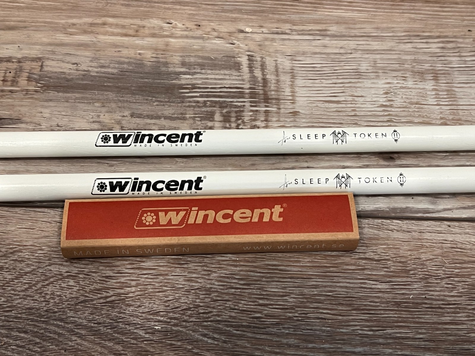 II Sleep Token Wincent Drumsticks 1 pair One white Set New and Unused