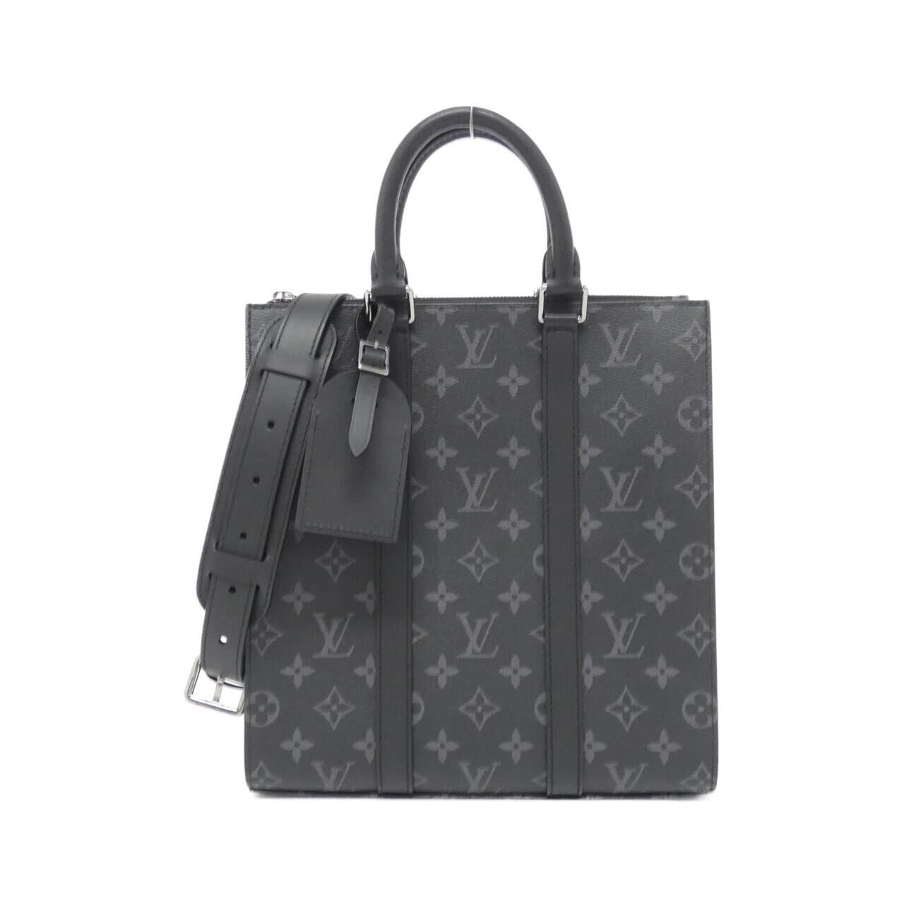 Louis Vuitton Sac Plat Crossbody Monogram Shoulder Bag Men Black One Size