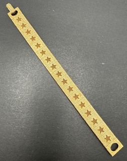 Vintage Brushed Gold Tone And Mesh Star Bracelet 7” C31a