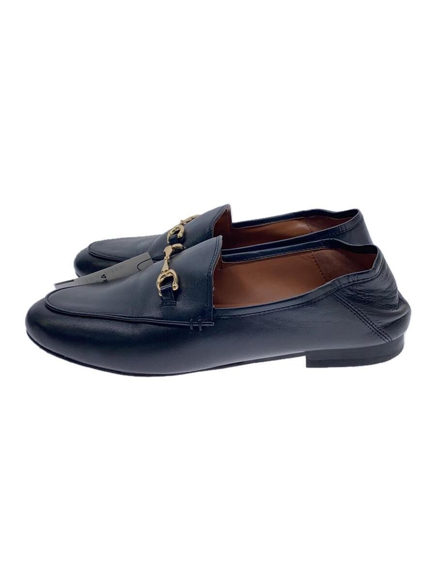 Coach Black Leather Loafers Size US5.5 Style FG3110