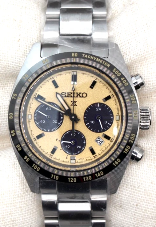 Orologio Uomo SEIKO PROSPEX SPEEDTIMER SBDL089 Marrone Chiaro Solare 10ATM... - Immagine 2 di 4