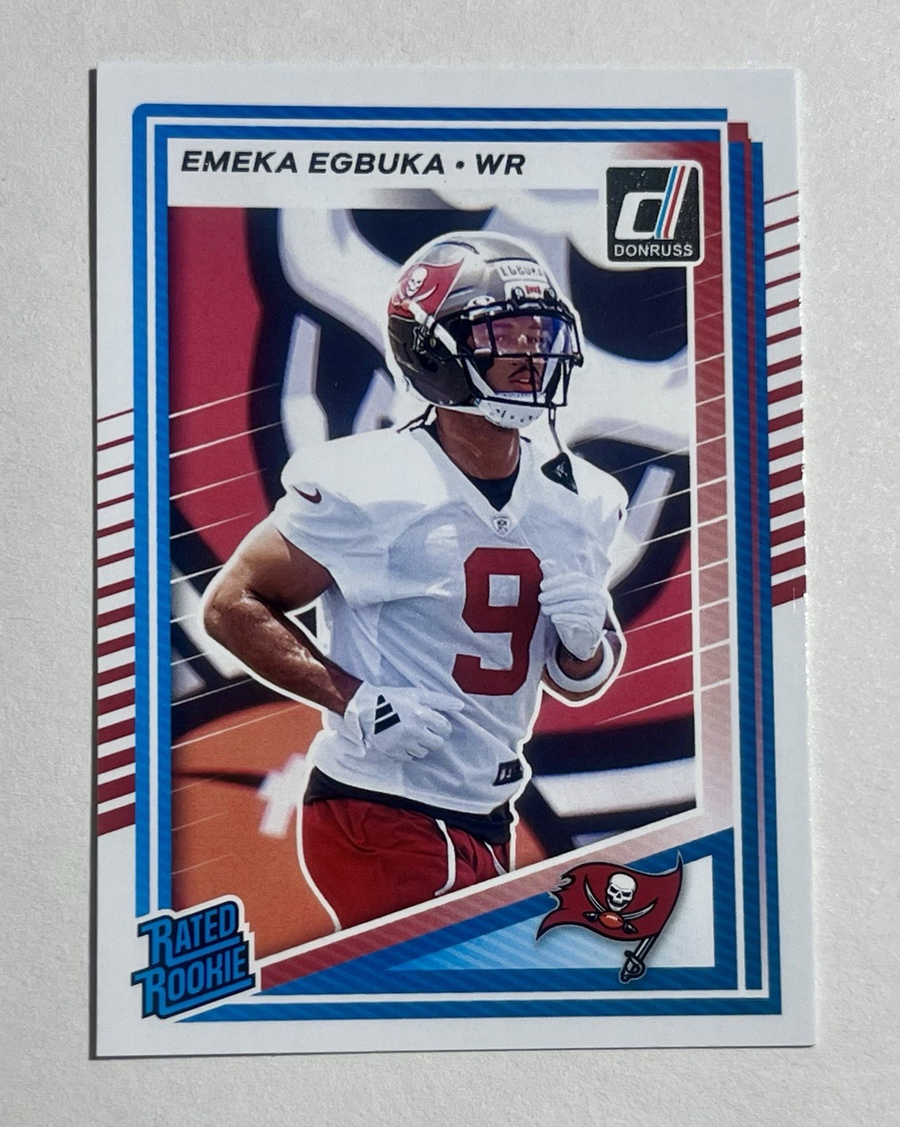 2025 Panini Donruss Emeka Egbuka Rated Rookie #375 Tampa Bay Buccaneers