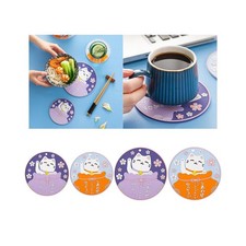 Cartoon-Katzen-Untersetzer, dekorative Tischmatte für Arbeitsplatte,